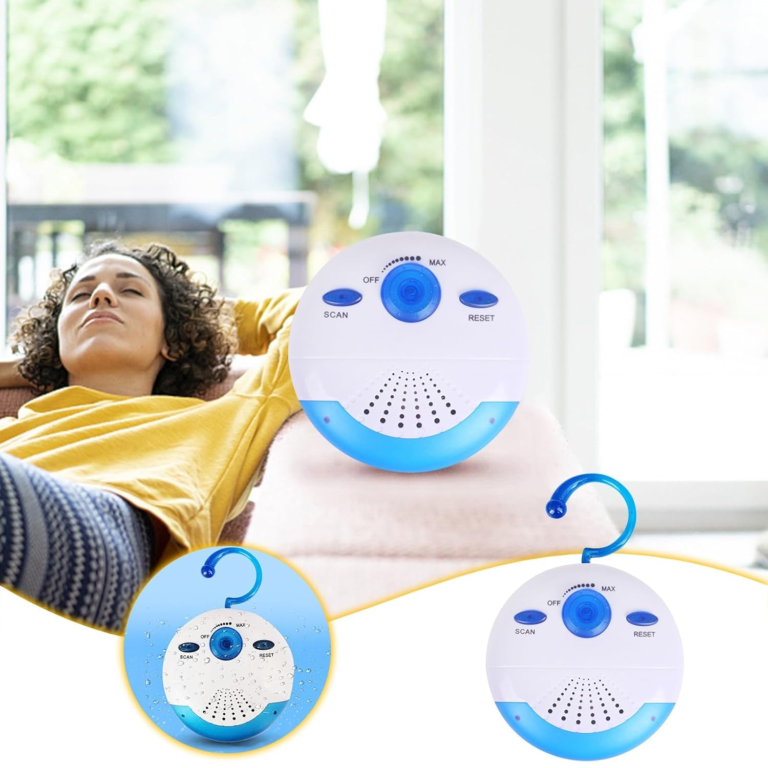 Portable AM FM Radio Speaker - Shower Radio - 360 HD Surround Sound Mini Speaker with Handle 88