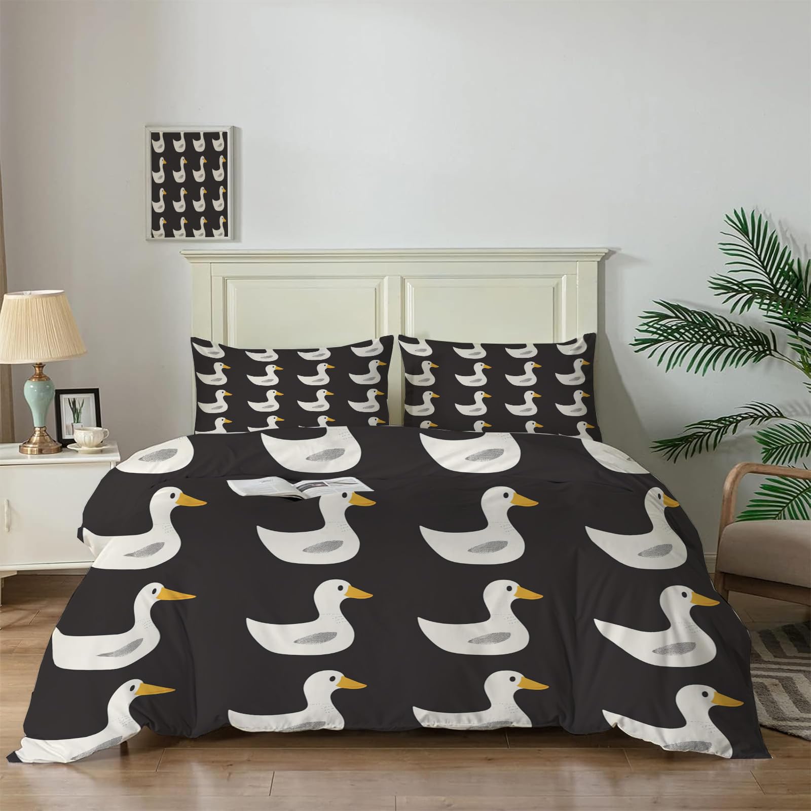 Parure de lit 200x200 cm avec fermeture éclair pour un enfilage facile