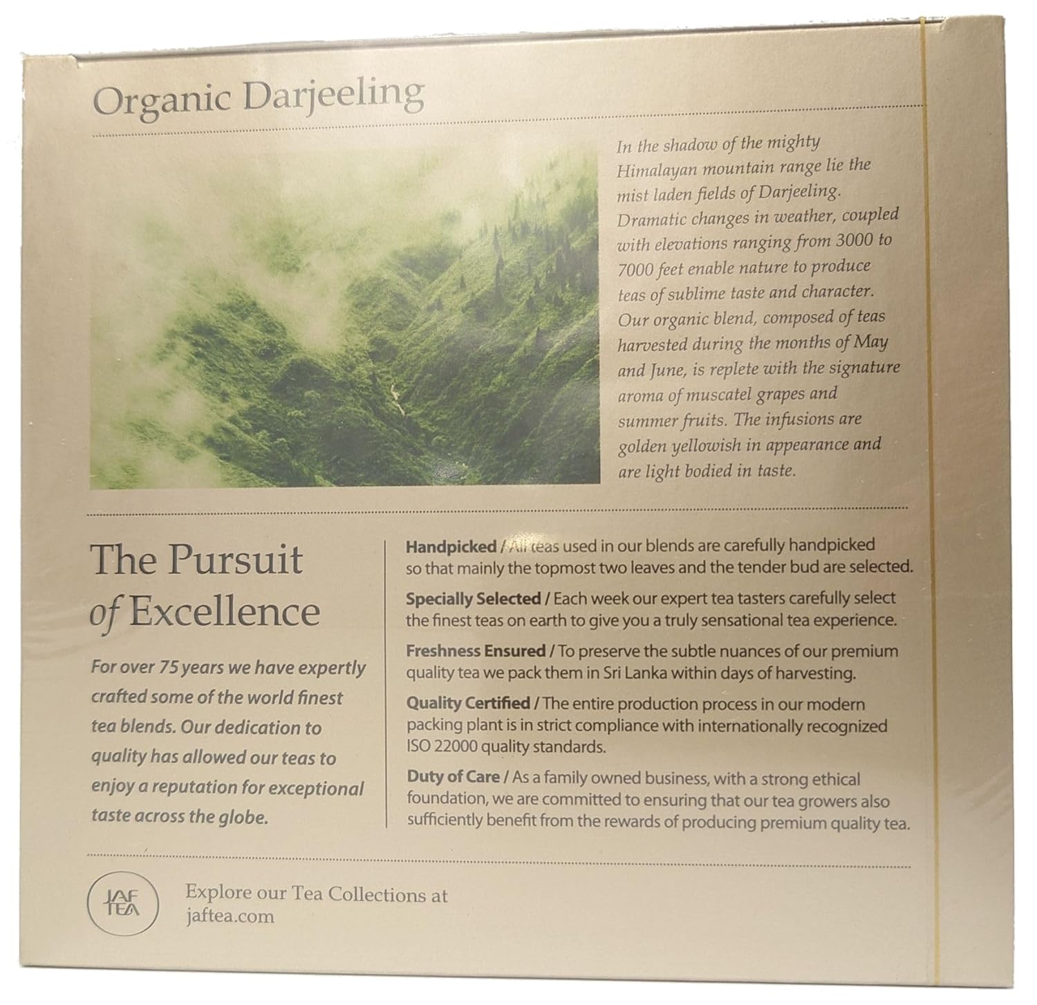JAF TEA Organic Darjeeling (2gX50P) 100g