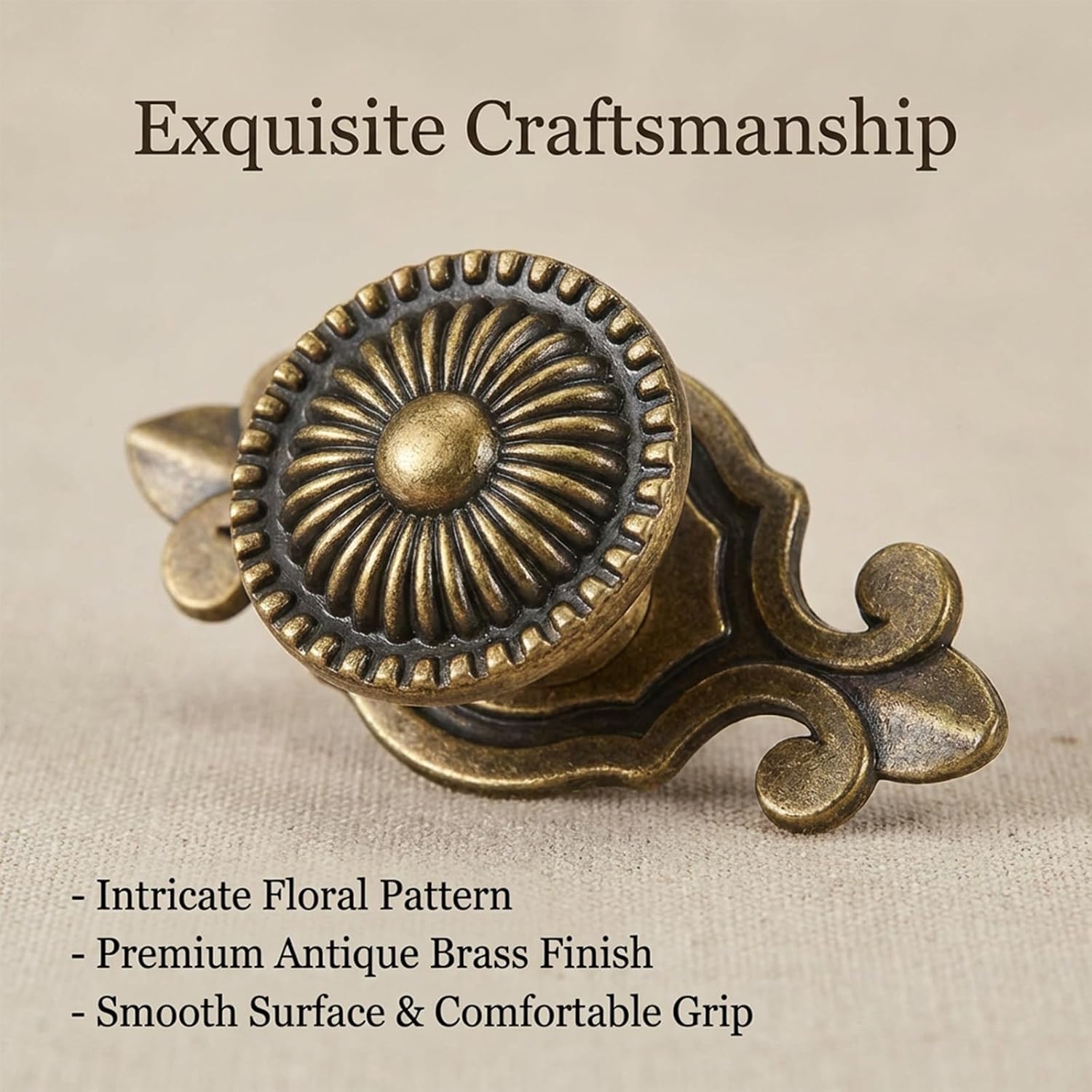 12 Pack Brass Cabinet Knobs Brass Antique Vintage Retro Drawer Cabinet Metal Knobs with Backplates Rustic Zinc Alloy Base Backplate Cupboard Wardrobe Drawer Door Handles for Kitchen Cupboard