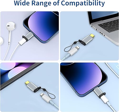 Miniatura 5 de Adaptador USB C a Lightning, adaptador Lightning hembra a USB C macho, carga rápida PD y transferencia de datos, adecuado para iPhone 1515 Plus15
