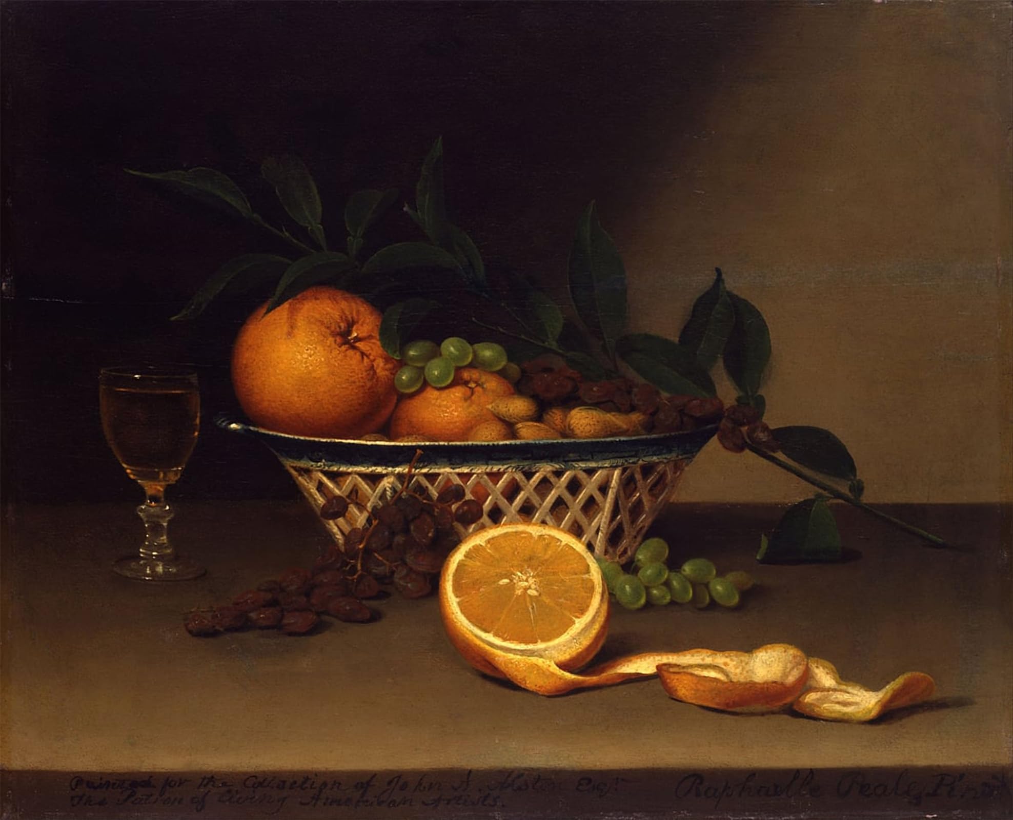 POSTERIIk Famous Modern Artwork Art Mural Still Life with Oranges by Raphaelle Peale Oil Paintings Pictures for Home Decor 60x90cm