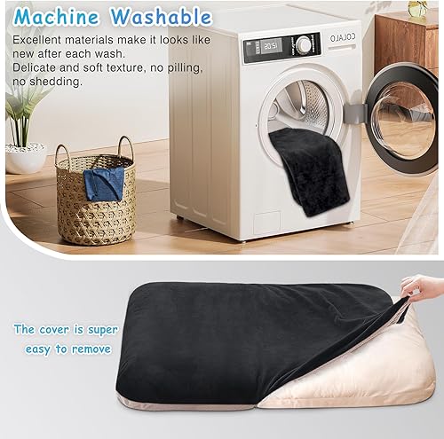 Miniatura 3 de Magic Dog Cama Super Suave Extra Grande para Perro, 47 Pulgadas Jumbo de Espuma Ortopédica para Mascotas con Fondo Antideslizante, Colchón para