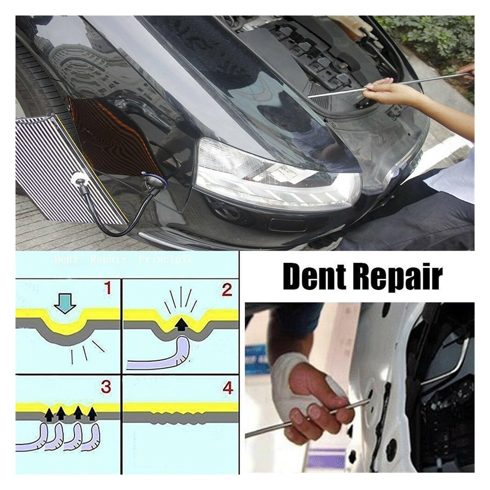 Amazon.co.jp: 車の修理ツール無塗装デント除去ツールキットデント 