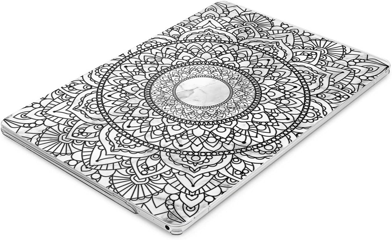Hard Case Compatible for MacBook Pro 16 14 M3 M2 2023 M1 Pro 13 2022 Air 13 2021 Retina 2020 Mac 11 12 Protective Cover Print Mandala White Design Tribal Marble Simple Laptop Boho Flowers