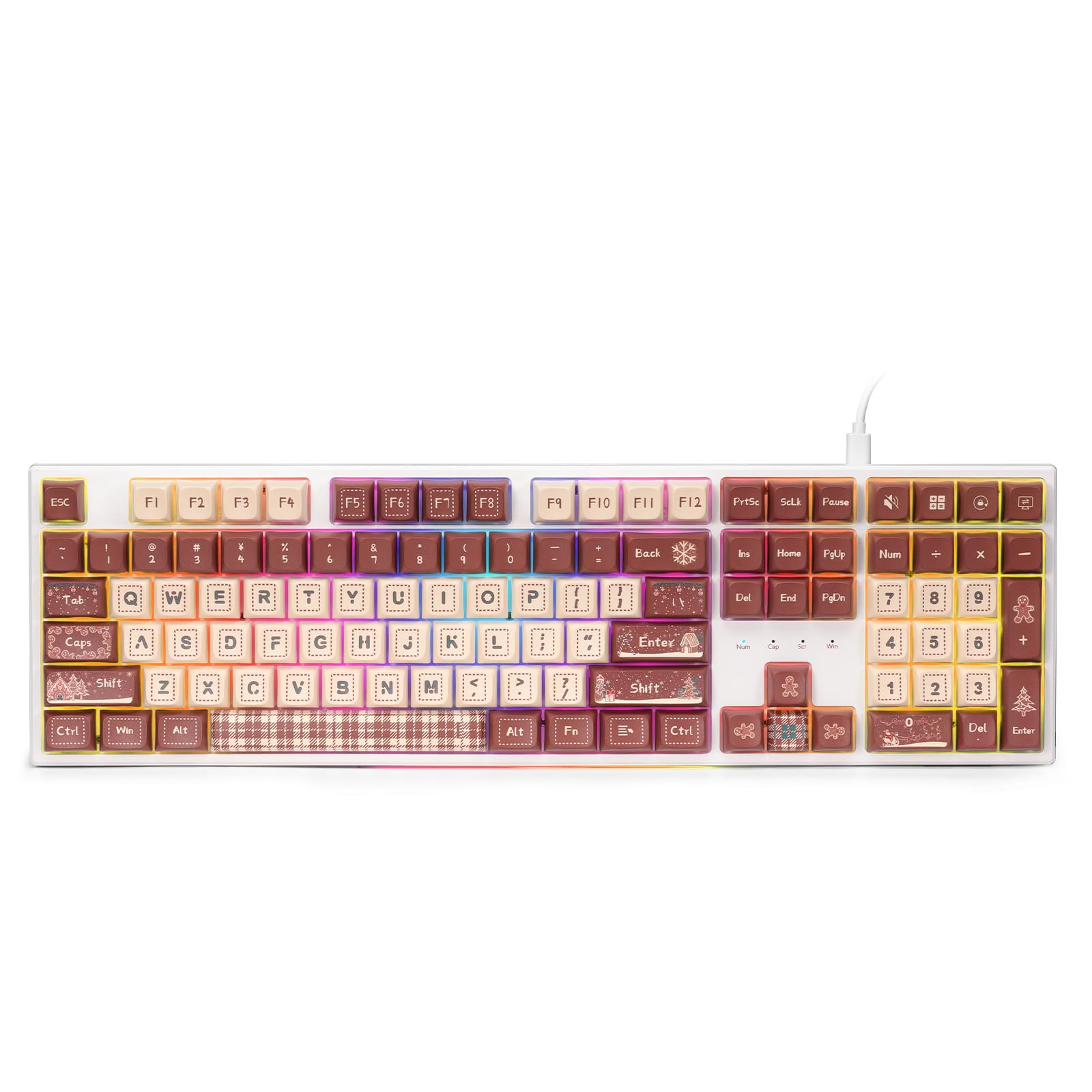 Amazon.com: Redragon K668 Xmas Wired Gasket RGB Gaming Keyboard