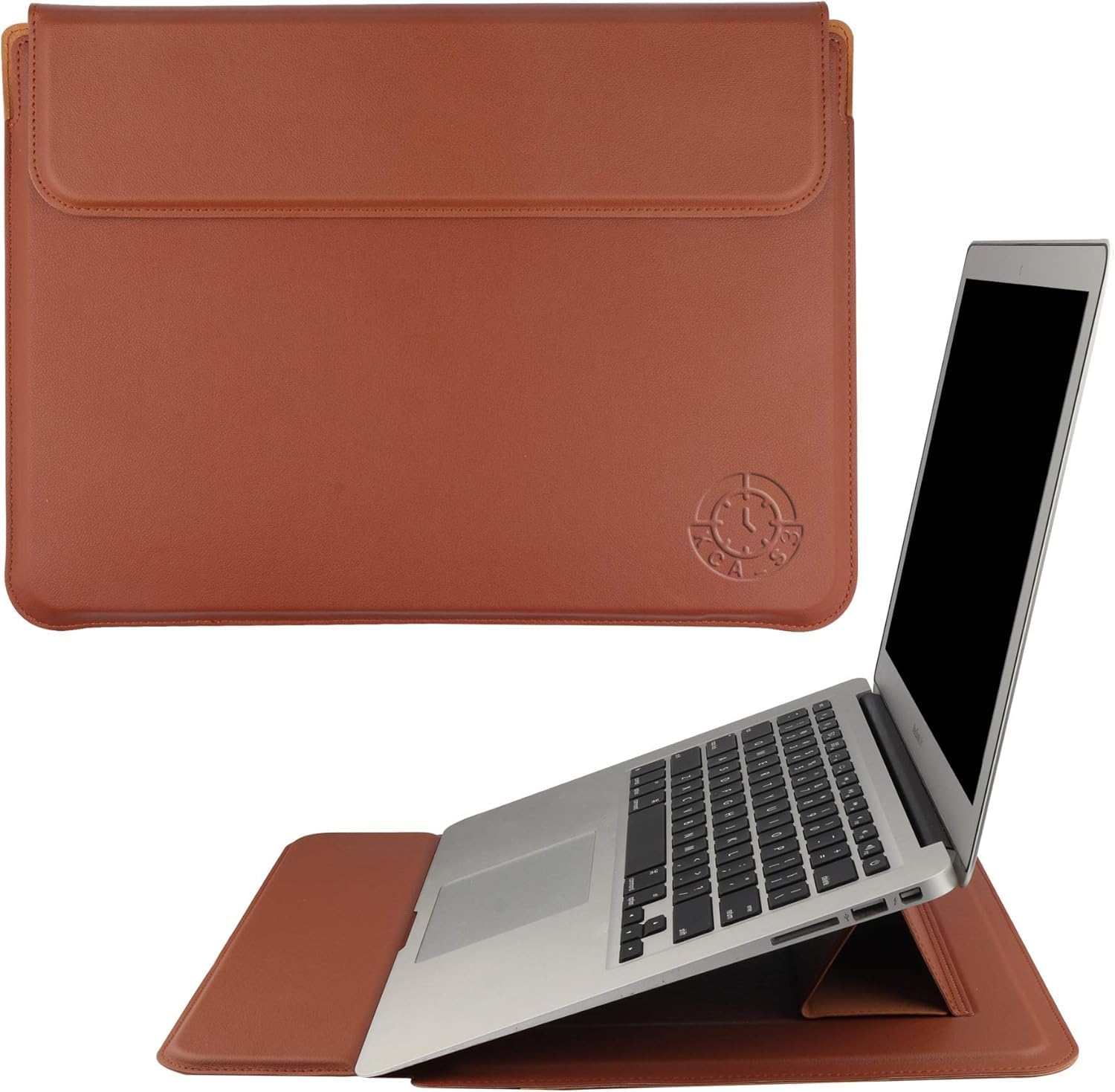 Color Brown Thin Laptop Sleeve 14-15.6 Fits MacBook Pro Air 15 Surface Laptop 5 6 Dell Inspiron HP 14.5 Spectre x360 Hyzuo Chromebook Lenovo Yoga Slim