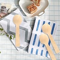 Vista 7 de Cucharas desechables de madera, 100 unidades, ecológicas, compostables, biodegradables, para helado, para cocinar, servir utensilios de cocina