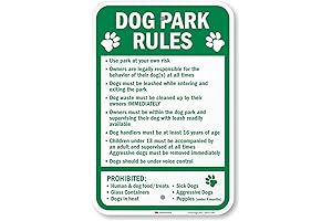 Dog Park Rules Sign - Protect Yourself and Your Furry Friend