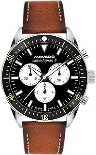 Men's Heritage Calendoplan S Swiss Quartz Chronograph Watch, Stainless Steel Case, 42mm, Gift for Him