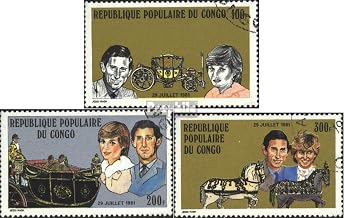 Kongo (Brazzaville) 832-834 (Complete.Issue.) fine Used/Cancelled 1981 Wedding Charles and Diana (Stamps for Collectors) British Royal Family (Diana, Charles, Elisabeth ..)