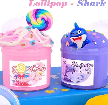 5 Pack Butter Slime Kit,Peach Slime Birthday Gifts for Kids,Party Favor for Girls & Boys,Non Sticky,Super Soft Sludge Toy