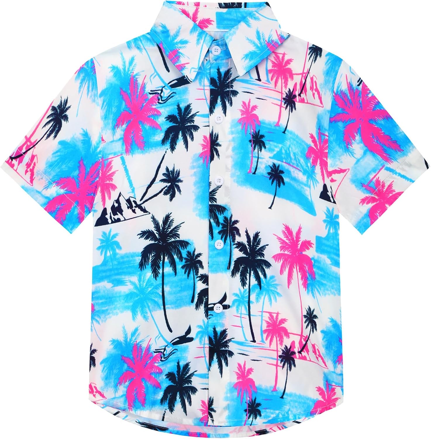Boys Hawaiian Shirt Tropical Short Sleeve Cool Cute Casual Button Down Tops for Youth Kids Toddler Summer Beach