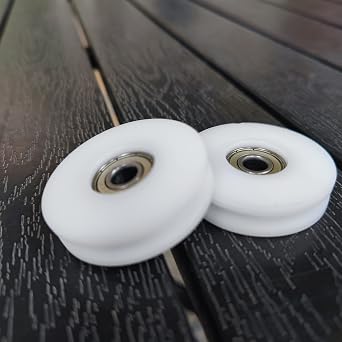 2 pcs 50mm U Groove Nylon Ball Bearing Guide Pulley Wheel Roller Pulleys for Lifting for 6, 8,10mm Rope, 608zz Bearing pulley wheels