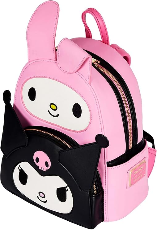 Loungefly Sanrio Hello Kitty My Melody Kuromi Double Pocket Adult Women Double Strap Shoulder Bag Purse