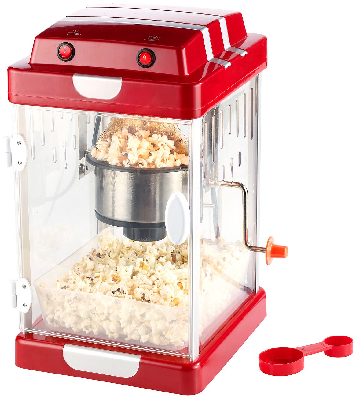Rosenstein & Söhne Popkornmaschine: Retro-Popcorn-Maschine "Movie" im 50er-Jahre-Look (Popcornmaschine Retro, Popcornmaschine Design, Töpfe)