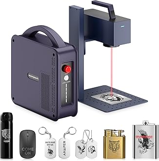 Monport G2 Pro 20W Fiber Laser Engraver,15000mm/s Portable Laser Marking Machine, 150x150mm Working Area, Desktop Handheld 2-in-1 Laser Engraver Machine for Jewelry, Leather, Dog Tags, Metal
