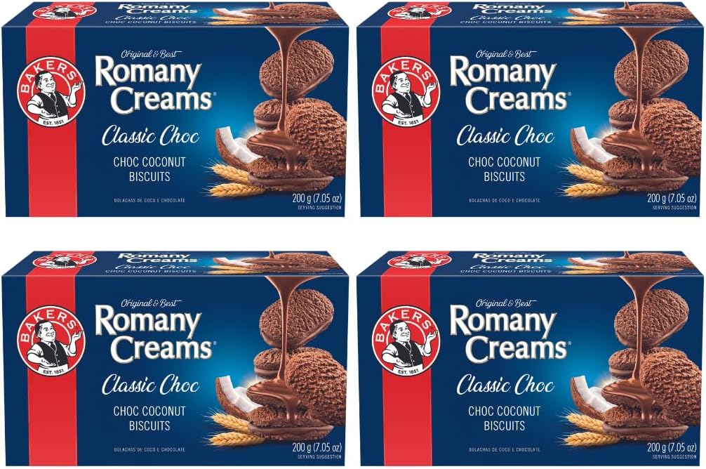Bakers Romany Creams - Classic Chocolate (200g) - Pack of 4