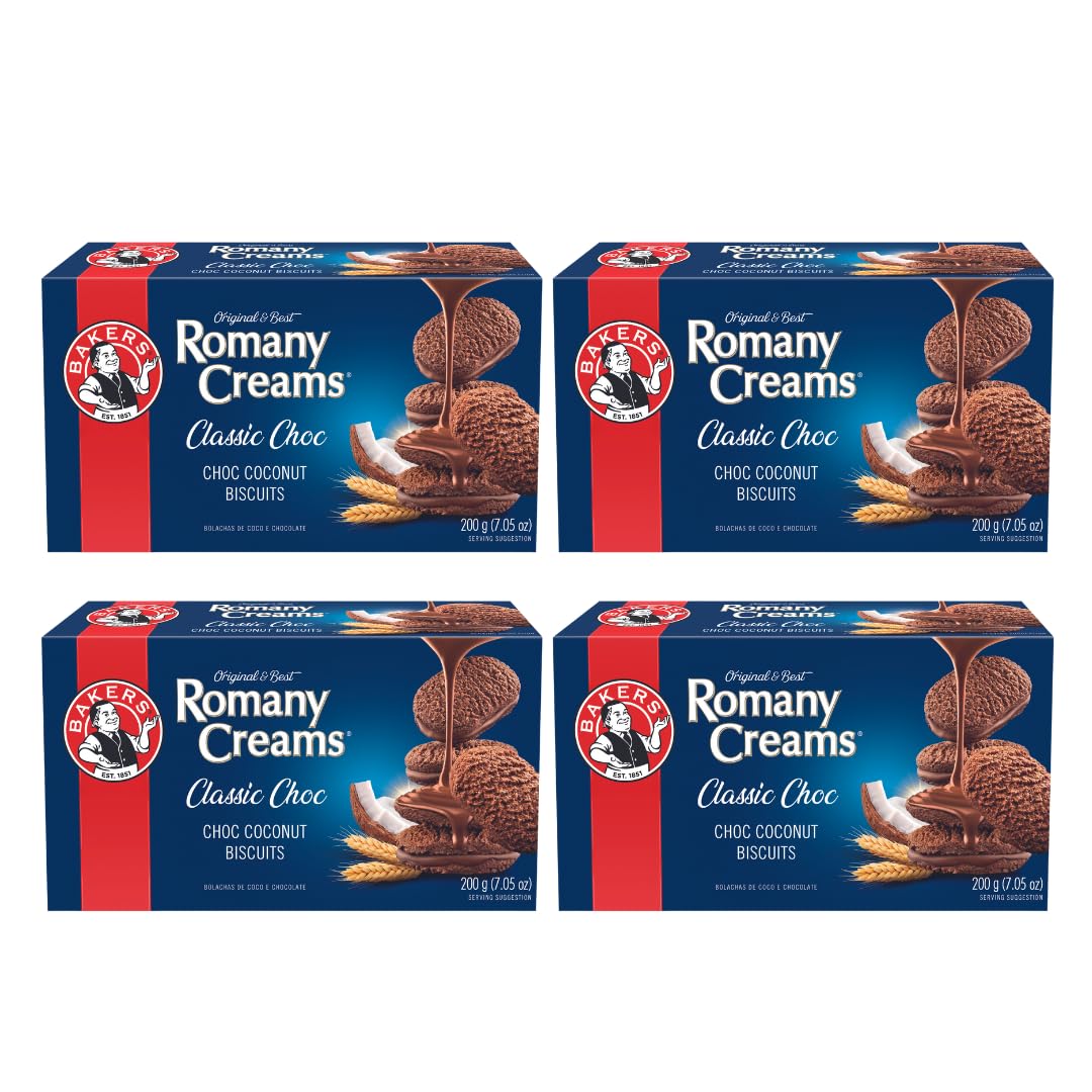 Bakers Romany Creams - Classic Chocolate (200g) - Pack of 4