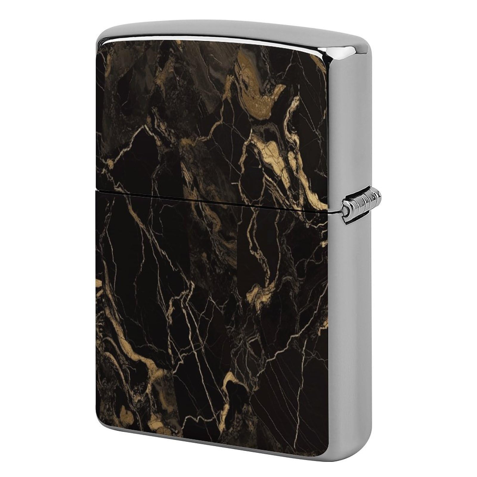 Fekiloot Style Gold Black Marble Lighter Case Cover Lighter Holder
