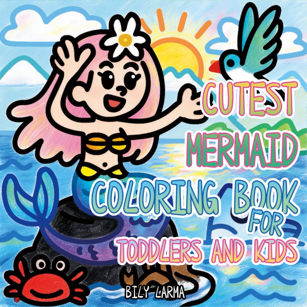 Cutest Mermaid Coloring Book For Toddlers And Kids: Perfect Gift Idea | Adorable Scenes with Charming Ocean Creatures