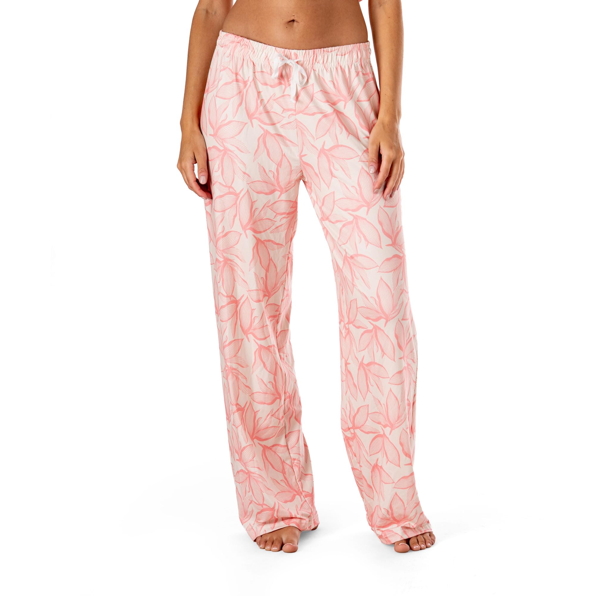 Hello Mello Signature Lounge Pants Womens Soft Pajama Bottoms Elastic Waistband Drawstring Tie