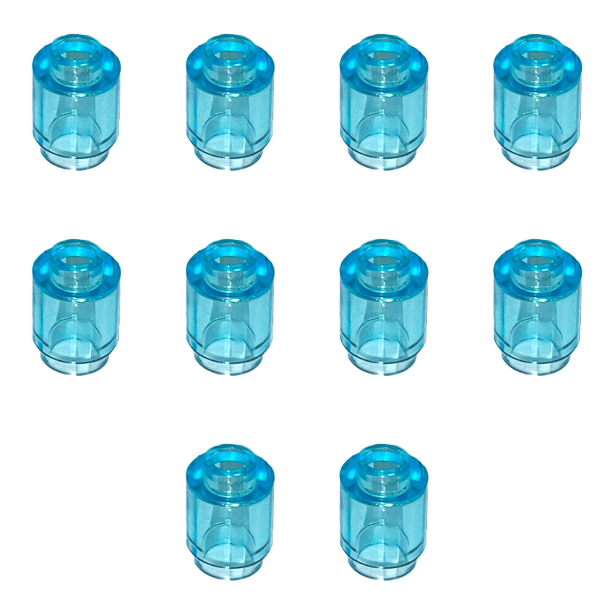LEGO Brick Round 1 x 1, Part 3062 (Trans Light-Blue, 10, count) โ image 1