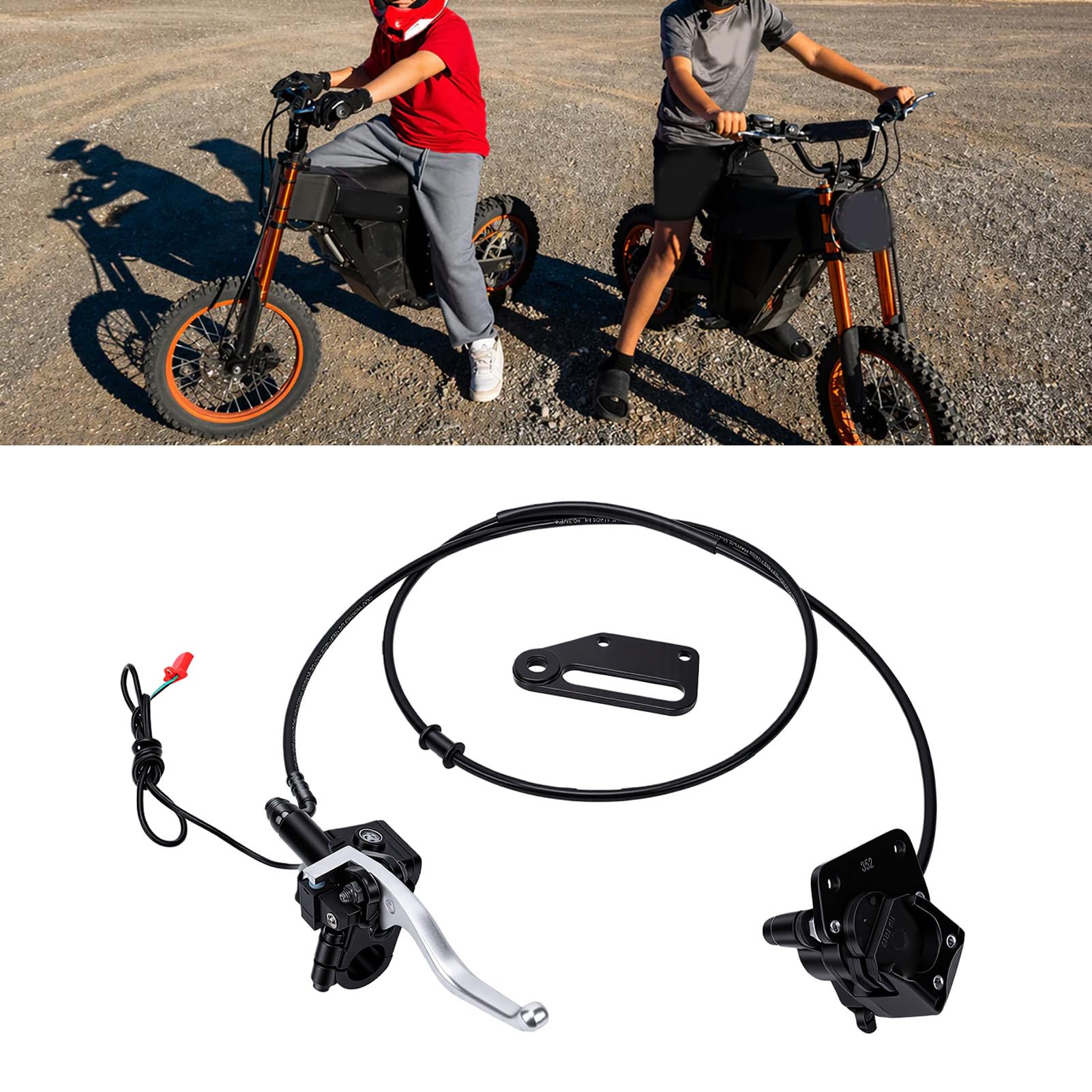 Hydraulischer Fahrradbremshebel mit Bremssattel Handbrems Hauptzylinder Kit Ersatz für Tutto Soleil 01 Scheibenbremsen Baugruppe (Satz Hinterrad-Scheibenbremse und linker)
