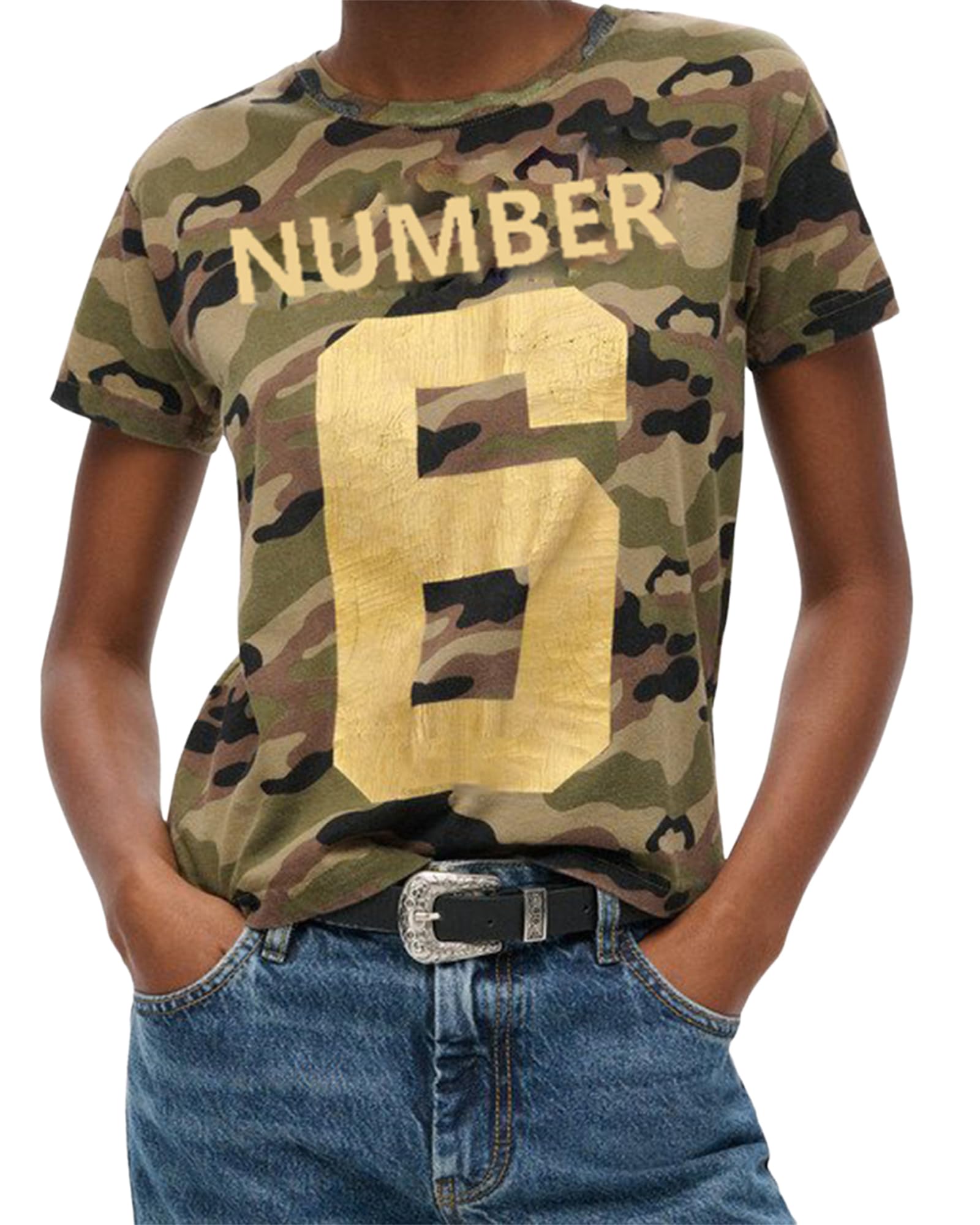WBDWWTD T-Shirt da Donna Estiva Y2K Crop T-Shirt da Bambino con Numero Grafico Girocollo Top T-Shirt Vintage Blokecore per Ragazza Adolescente Streetwear estetico