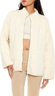 Forever 21 Women's Quilted Zip-up Jacket