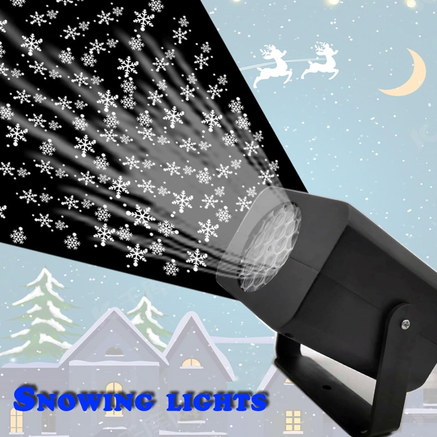 Christmas Snowfall Light Projector, LED Snow Lights Holiday Light Rotation for Valentines Day Christmas Halloween Holiday Party Wedding Garden House Landscape Decorations 12025AQ
