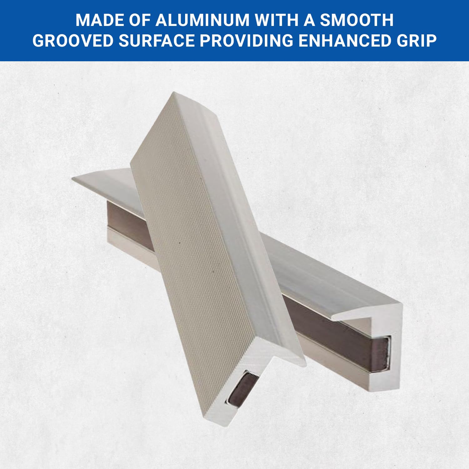 Yost Vises MA-360 Universal 6" Magnetic Aluminium Vise Jaw Caps Smooth Serrated Vise Jaw Cover Jaw Cover fits 6" Inch Vise Easily Attach with Magnet Strip - No Bolts Needed 1 Pair