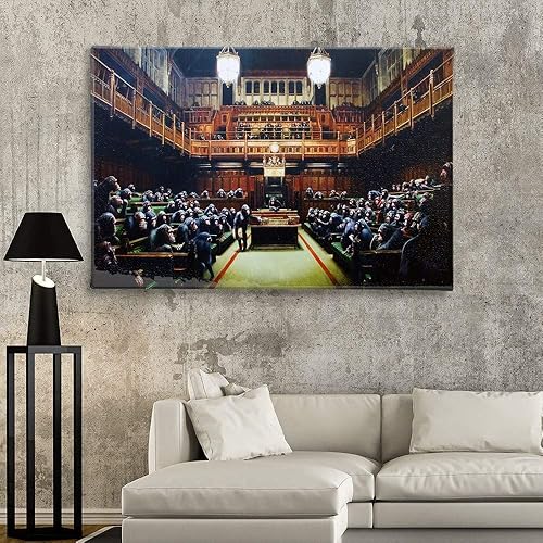 Miniatura 20 de Banksy Graffiti Street Art Colecciones de lienzos de arte callejero. Listo para colgar. Fabricado en Estados Unidos #4#5