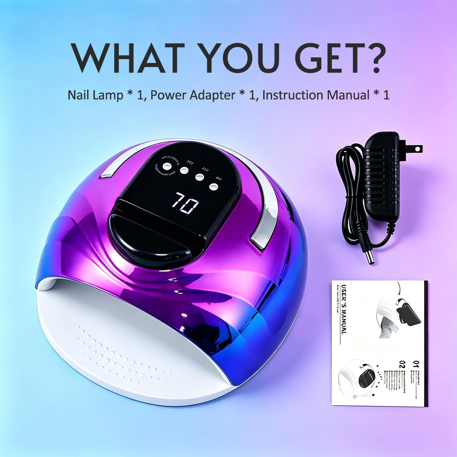 168W UV LED Nail Lamp, Smart Sensor for All Gel Polishes