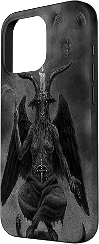 Miniatura 53 de iPhone 15 Pro Max Baphomet Occult Satanic Gothic Satan Goat Head 666 Tattoo Case