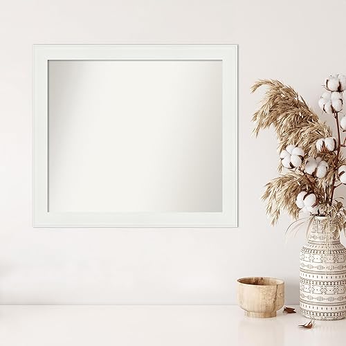 Miniatura 4 de Amanti Art Espejo personalizado, espejo estrecho blanco de tocador, espejo de pared o espejo de tocador de baño sobre el fregadero (24.5 x 27.5