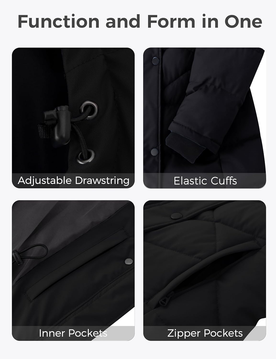 wantdo Women's Winter Jacket Puffy Coat Puffer Jackets Warm Winter Coats - Image 6