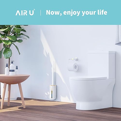 Miniatura 6 de AIR U+ 48 cabezales desechables de cepillo de inodoro, repuestos de varita de inodoro para limpieza de inodoro y baño. Solo varita