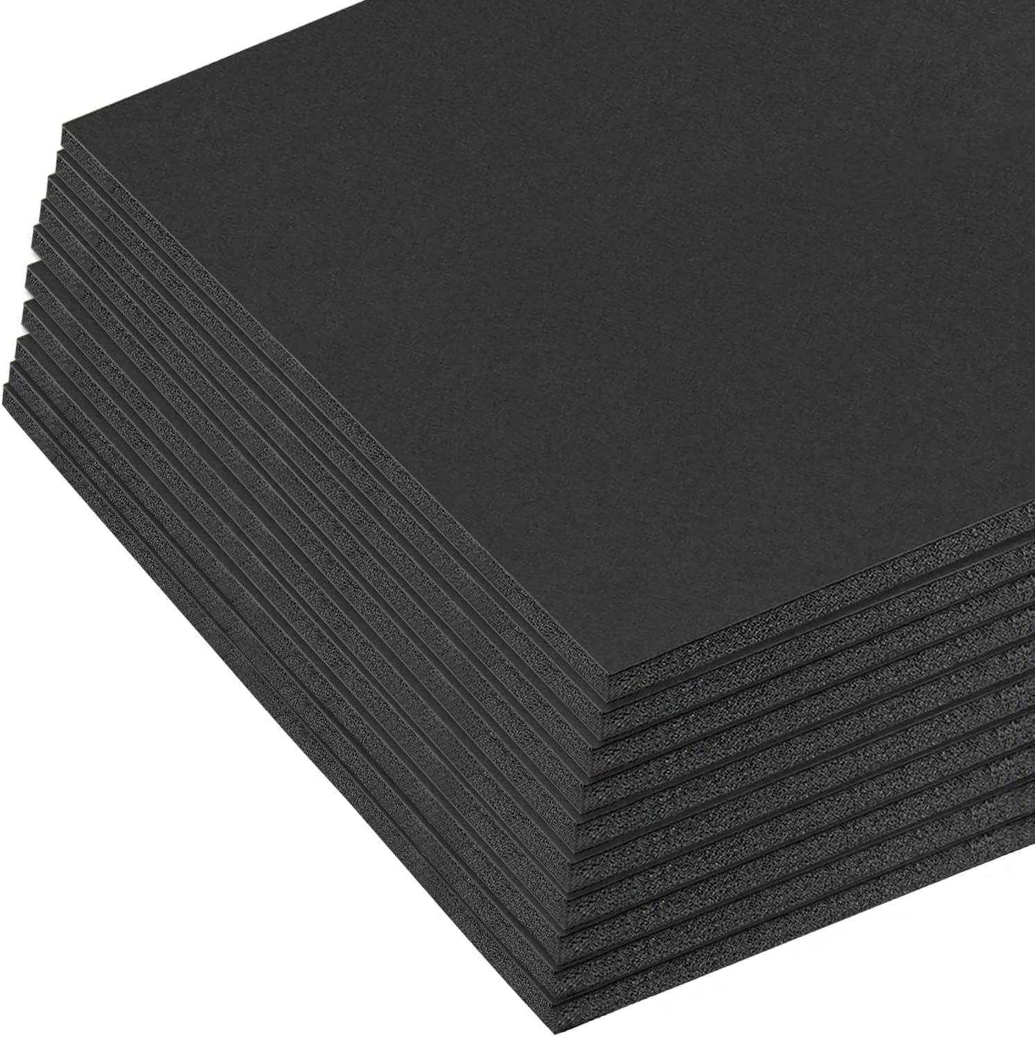 Black Foam Board, High Density, 38 * 38 cm, 10mm thick Foam Board, Black Foam Board Sheet, Foam Core Boards for Signboards, Display, Sculpting, School, Arts and Crafts Pack of 4 (38 * 38cm)