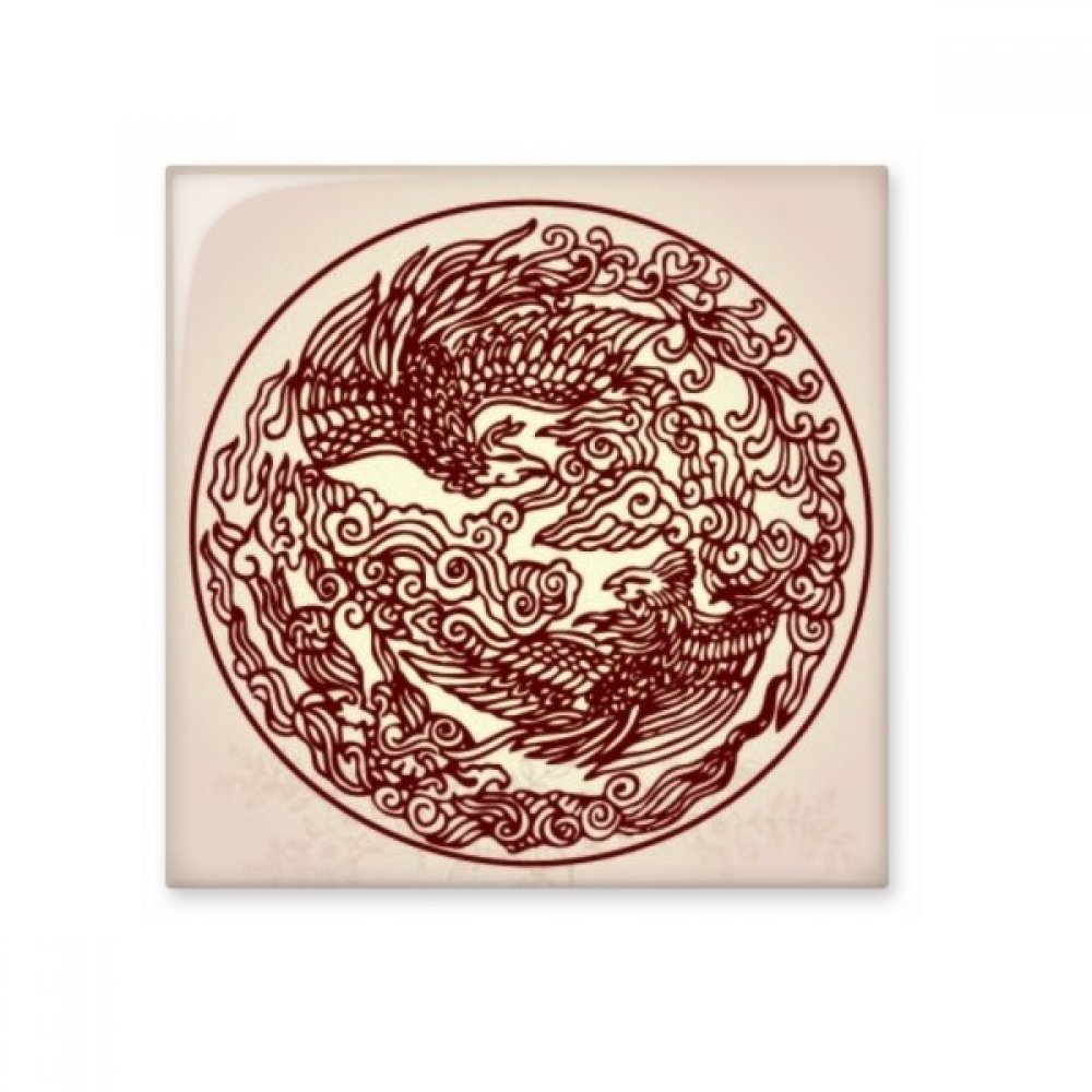 Carreau de céramique dragon chinois 10x10 cm pour faïence cuisine et salle de bain