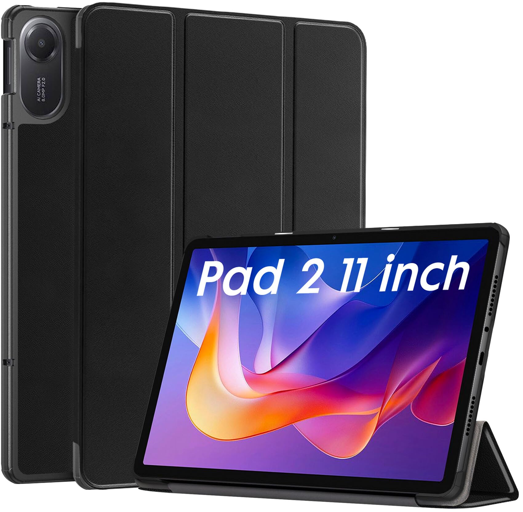 Robustrion Cover for Redmi Pad 2 11 inch Cover Case, Trifold Flip Stand Cover Case for Redmi Pad 2 11 inch Tablet [Auto Sleep/Wake Support] - Black
