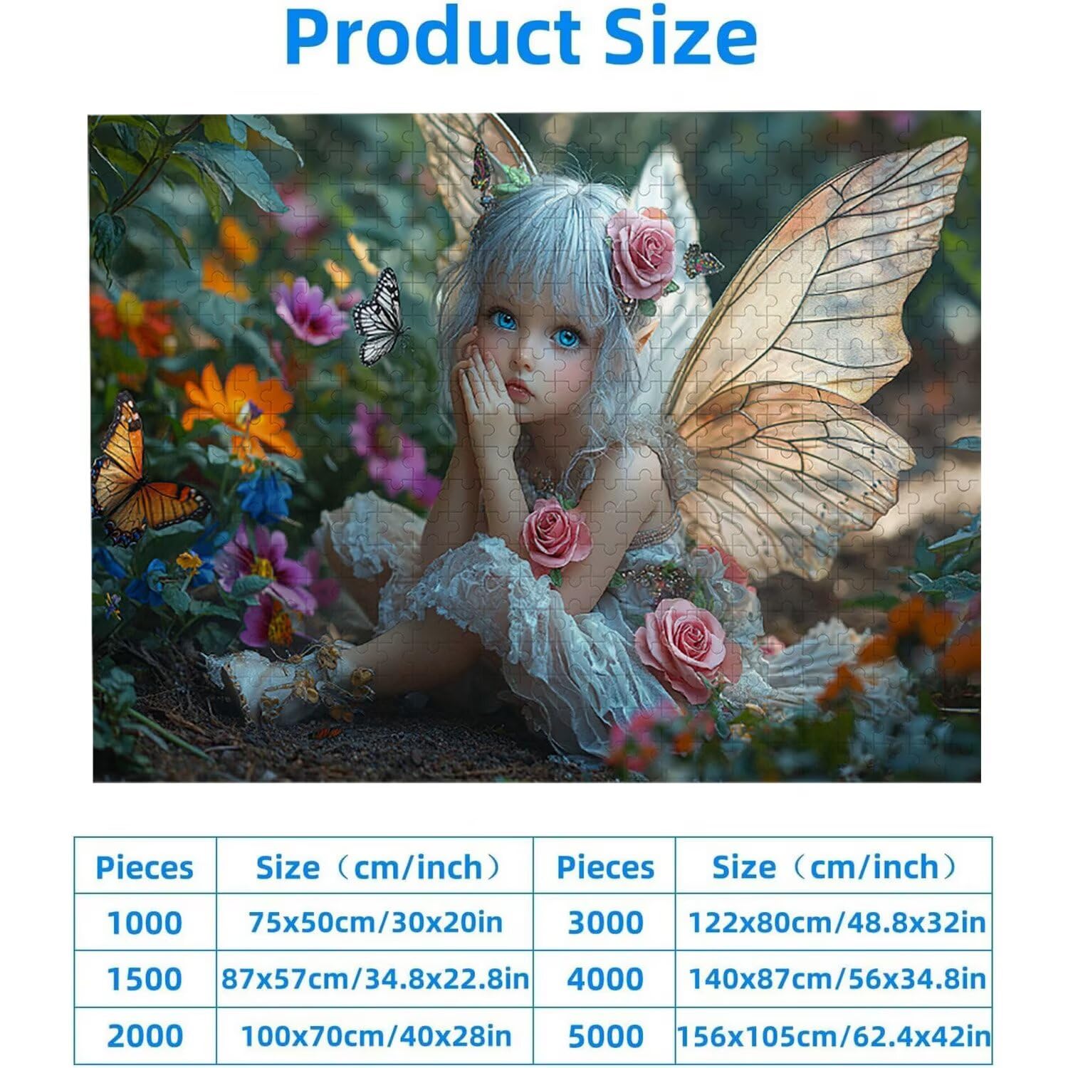 Puzzle 1500 elementów dla dorosłych puzzle dla dorosłych 1500 elementów puzzle wymagające i drażniące mózgi gra edukacyjna dla całości, prezenty dla kobiet mężczyzn, puzzle Motyw: (Wróżka motyla) h358