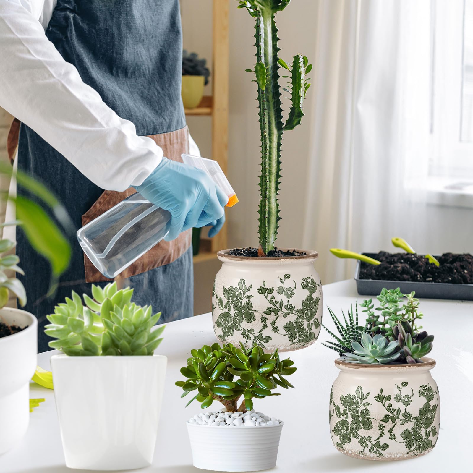 Amazon.com : Ninehaoou Vintage Planter Large Ceramic Plants Pot