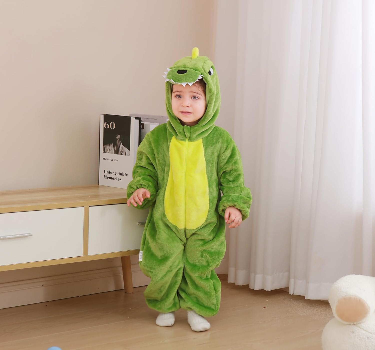 CuteOn Toddler Halloween Costume Onesie Cosplay Romper Christmas Infants Baby Costume Dinosaur 6Months-3Years - Image 2