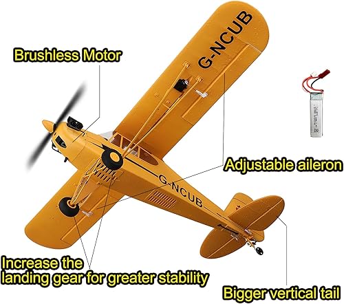 Miniatura 7 de Gran avión de control remoto sin escobillas XK A160 RC Planeador J3 de 6 ejes Giroscopio de 5 canales 3D Stunt Somersault Vuelo 6 AXIS Giroscopio