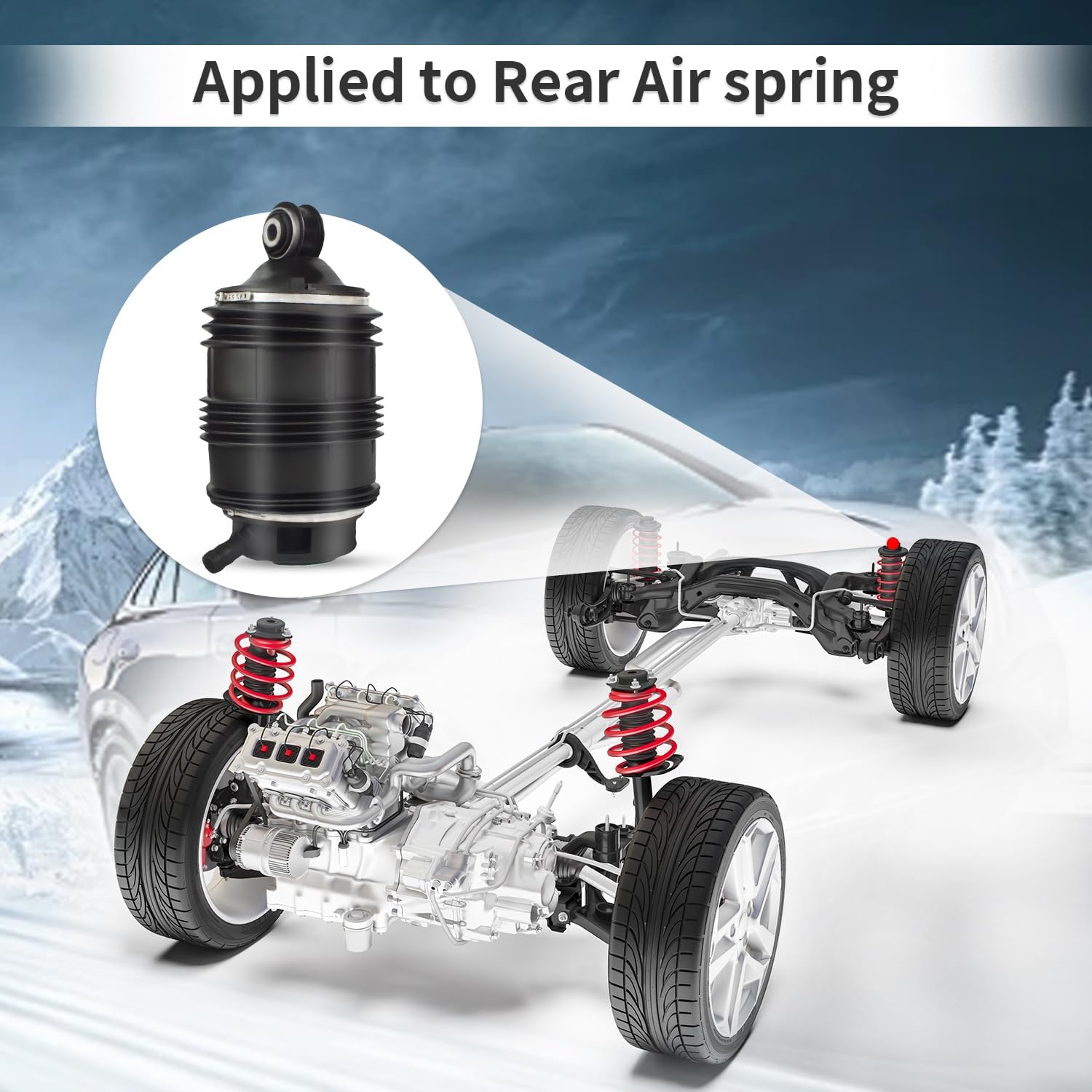 Rear Air Suspension Spring Bag Left 2113200725 Compatible with 2003-2011 Mercedes-Benz W211 W219 2-MATIC CLS500 CLS550 E280 E300 E320 E350 E500 E550 E55 AMG (W211-Left)