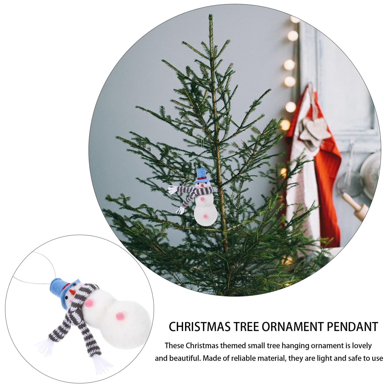 Amazon.co.jp: FUNOMOCYA ウールフェルト製 雪だるま クリスマスツリー