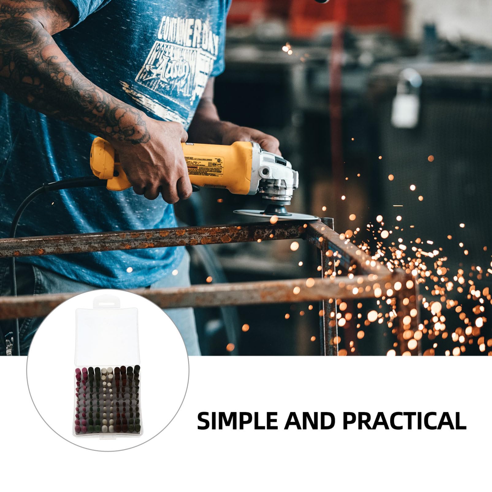 CIYODO Useful Grinding Wheel Head Wheel Polishing Brush Stone Grinding Tools for Rotary Tools