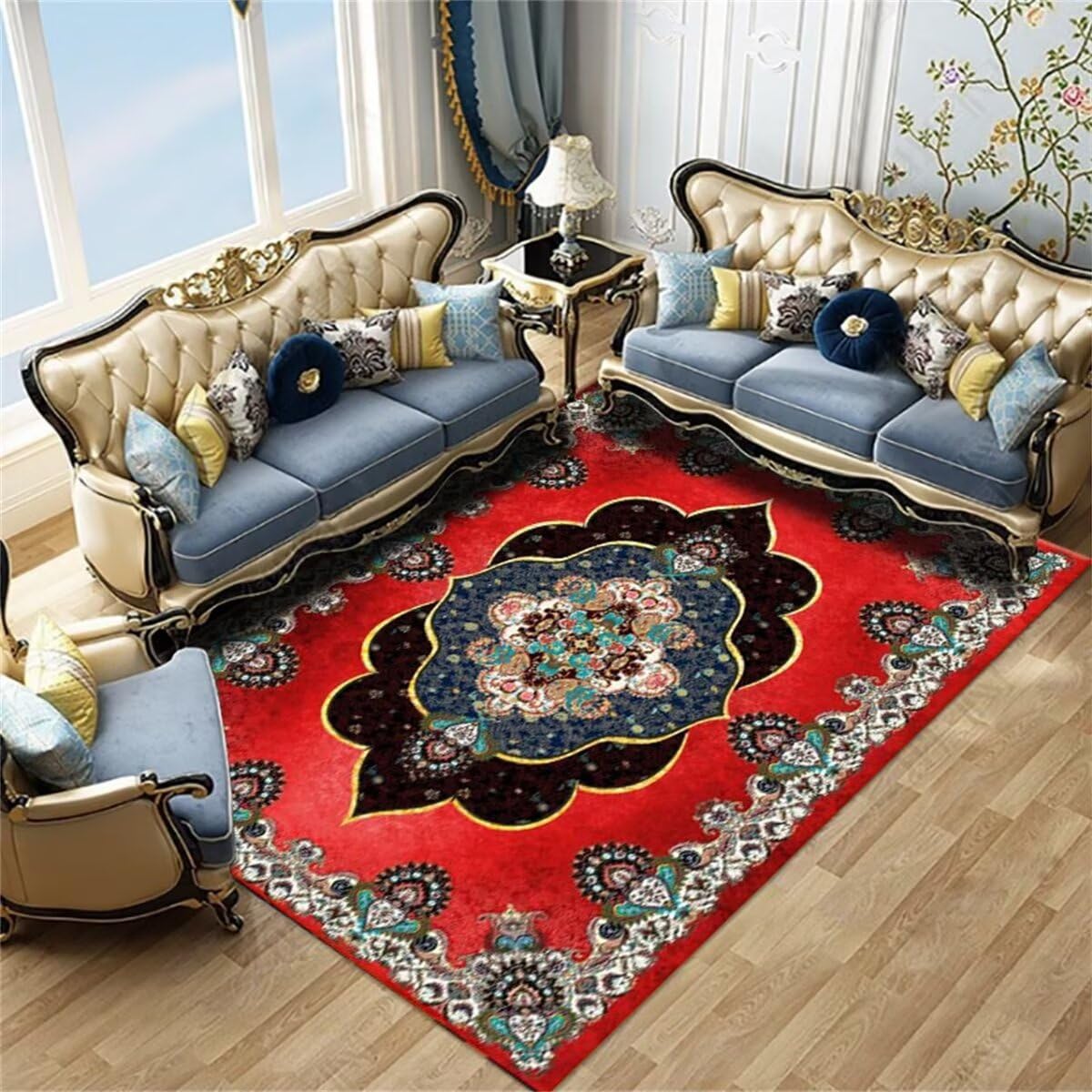 Tapis de salon rétro 200X300CM grand format pour moquette intérieure de restaurant