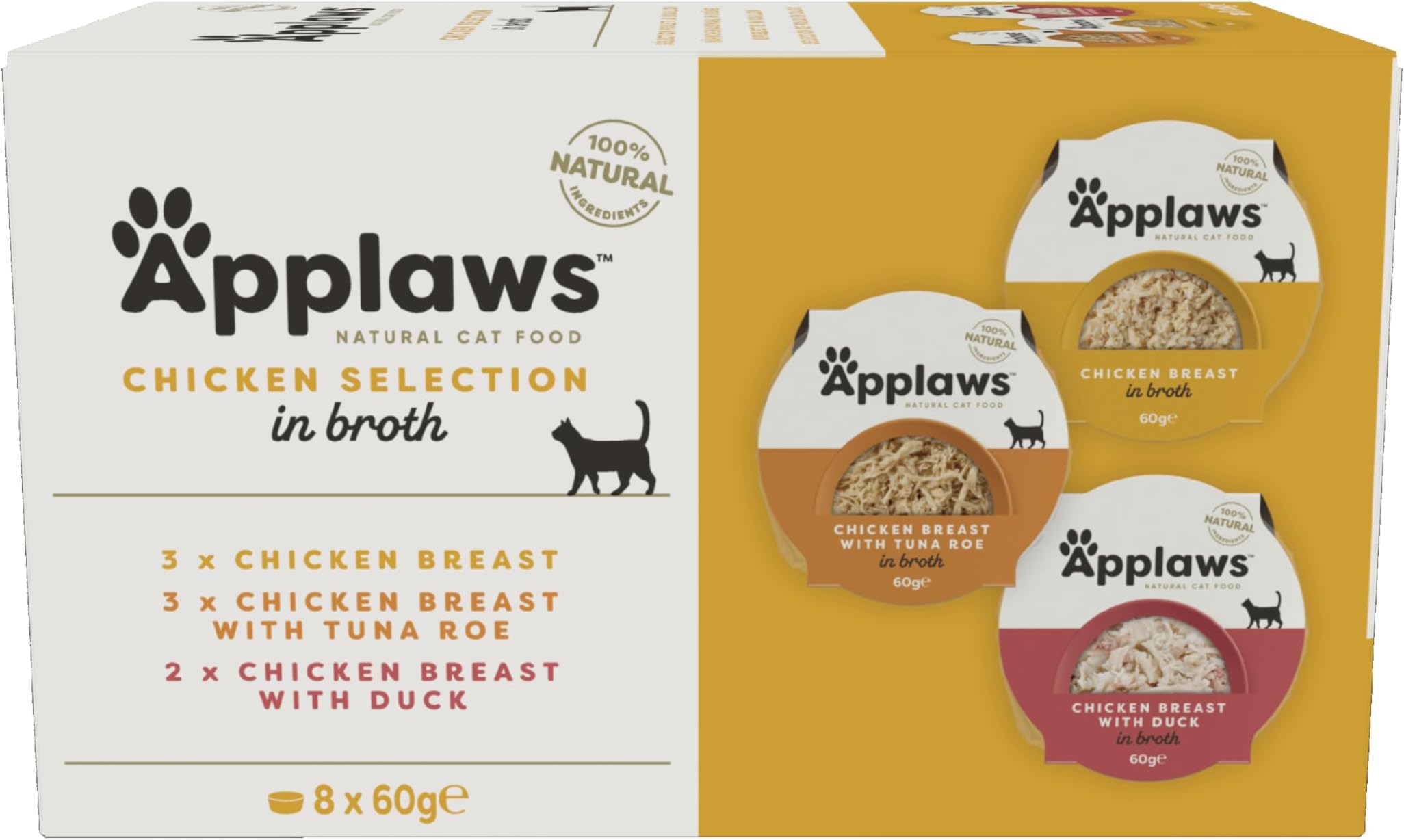 Applaws Cat Chicken Selection Pot Multi Pack 8 x 60g (480g)